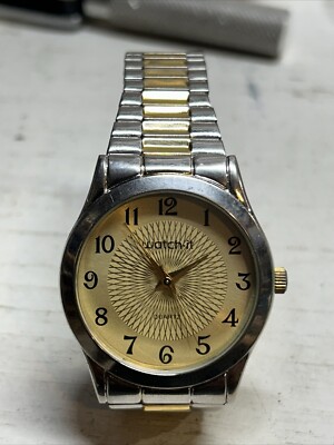 WATCH-IT TWO TONE MLN3206 FLEXBAND MEN'S WRISTWATCH New Battery