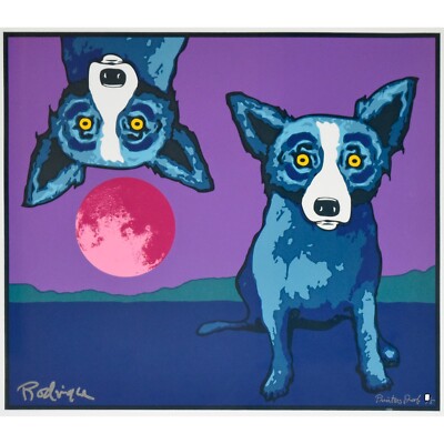 リトグラフ 【作家名】ＧＥＯＲＧＥＳ・ＢＬＯＵＩＮ（ジョルジュ・ブルアン） GEORGES BLOUIN (ジョルジュ・ブルアン) 「サントリーニ島のゼラニウム