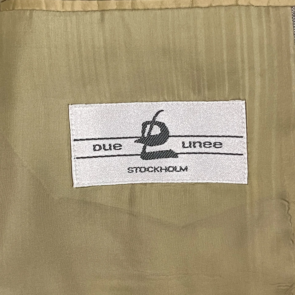 Blazer masculino Ermenegildo Zegna UE 52R% 100 bege cânhamo casaco esportivo botões de concha - Imagem 3 de 4