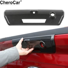 Carbon Fiber Tailgate Door Handle Cover Trim For Ford F150 2021 2022 Accessories