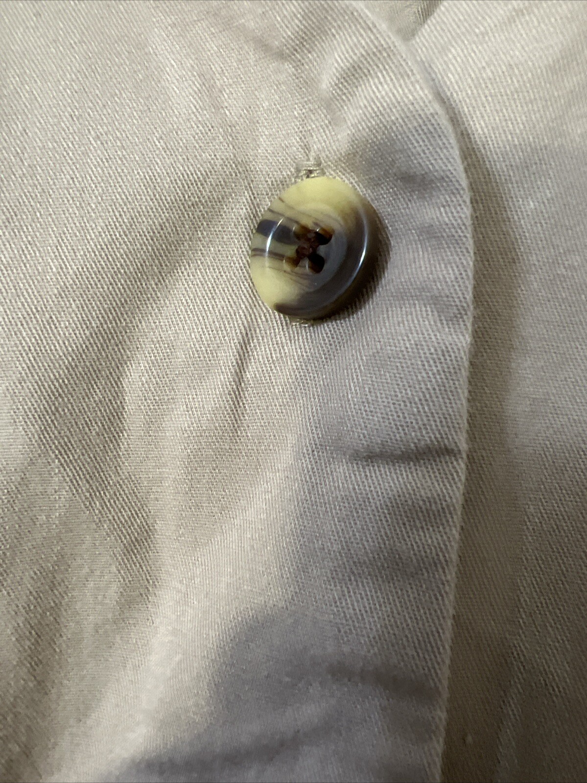 Basic Editions Khaki Cotton Button Down Shirt Dre… - image 3