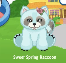 Webkinz Sweet Spring Raccoon Virtual Adoption Code Only Messaged Webkinz Coon !!