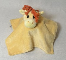 BEVERLY HILLS TEDDY BEAR Giraffe Lovey Security Blanket Yellow Orange 11" HTF