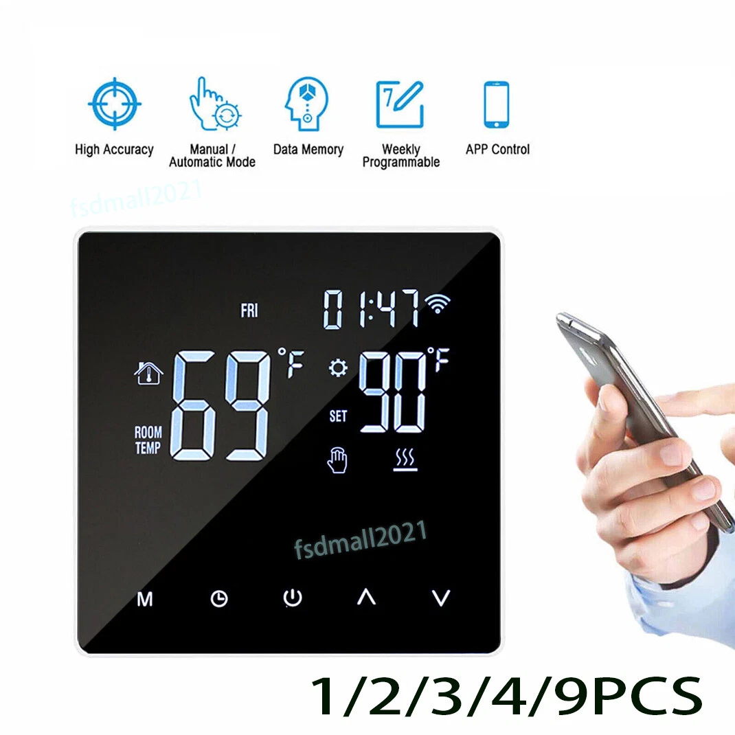 Smart Wifi Thermostat Digital Programmable Wireless Home Room Sensor App Control