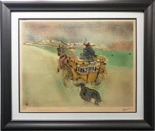 Toulouse-Lautrec "La Charrette Anglais- The English Dog Cart Framed Art Limited 
