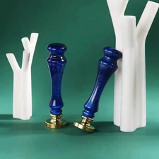 Wax Seal Stamp Kit Fox With Purple Blue White Sealing Beads, Melting Spoon, C...