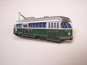 Boston Elev Railway Car 3037 Transit Train MBTA Vintage Tie Tack Lapel Pin a01