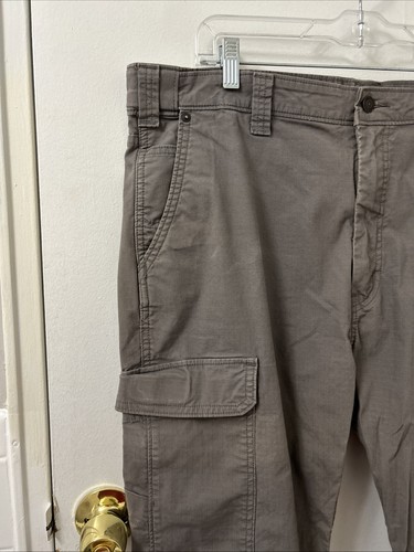 Levis Cargo Pants Mens Sz 38x32 Gray White Tab Jeans Tapered Denim Pockets - Picture 4 of 13