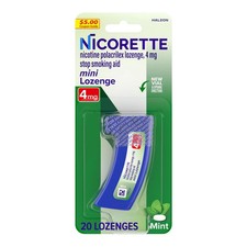 Nicorette Mini Nicotine Lozenges Stop Smoking Mint Flavor 4 Mg 20 ct EXP 9/26
