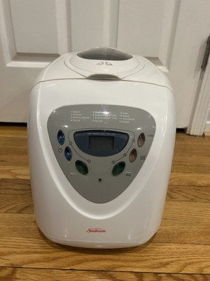 Sunbeam 5891 Programmable Bread Machine, 12 Settings, Rapid Bake, White, 1.5/2  