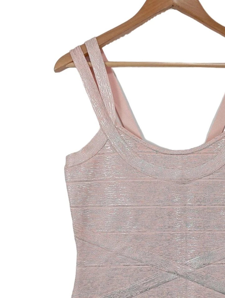 JS COLLECTIONS Vestido tipo overol Mujeres Vestido Talla EU 38 rosa-color plata - Imagen 3 de 4