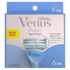 GILLETTE VENUS PUBIC HAIR & SKIN 6-PACK VALUE...