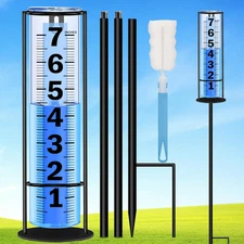 Rain Gauge Outdoor Upgraded, Accurate Freeze Proof Thickened