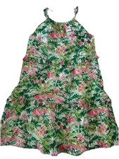 Janie and Jack Girl's Tropical Floral Ruffle Sundress, Size 8 NWT