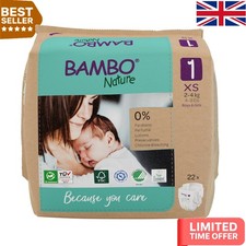Eco-Friendly  Nappies Size 1 - 22 Pack with Enhanced Leakage Protection 0.77 per nappy