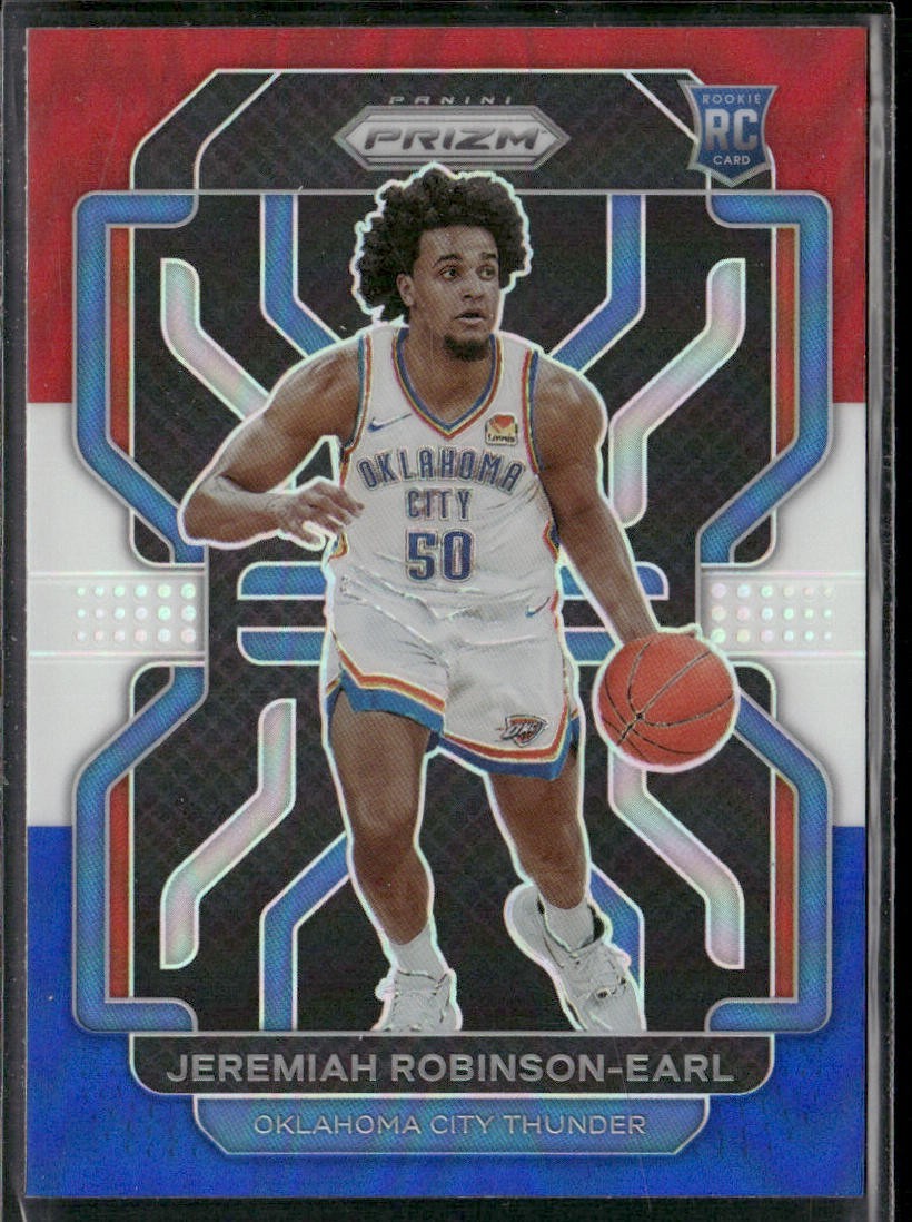2021-22 Panini Prizm Jeremiah Robinson-Earl RC Red White and Blue Prizm #319