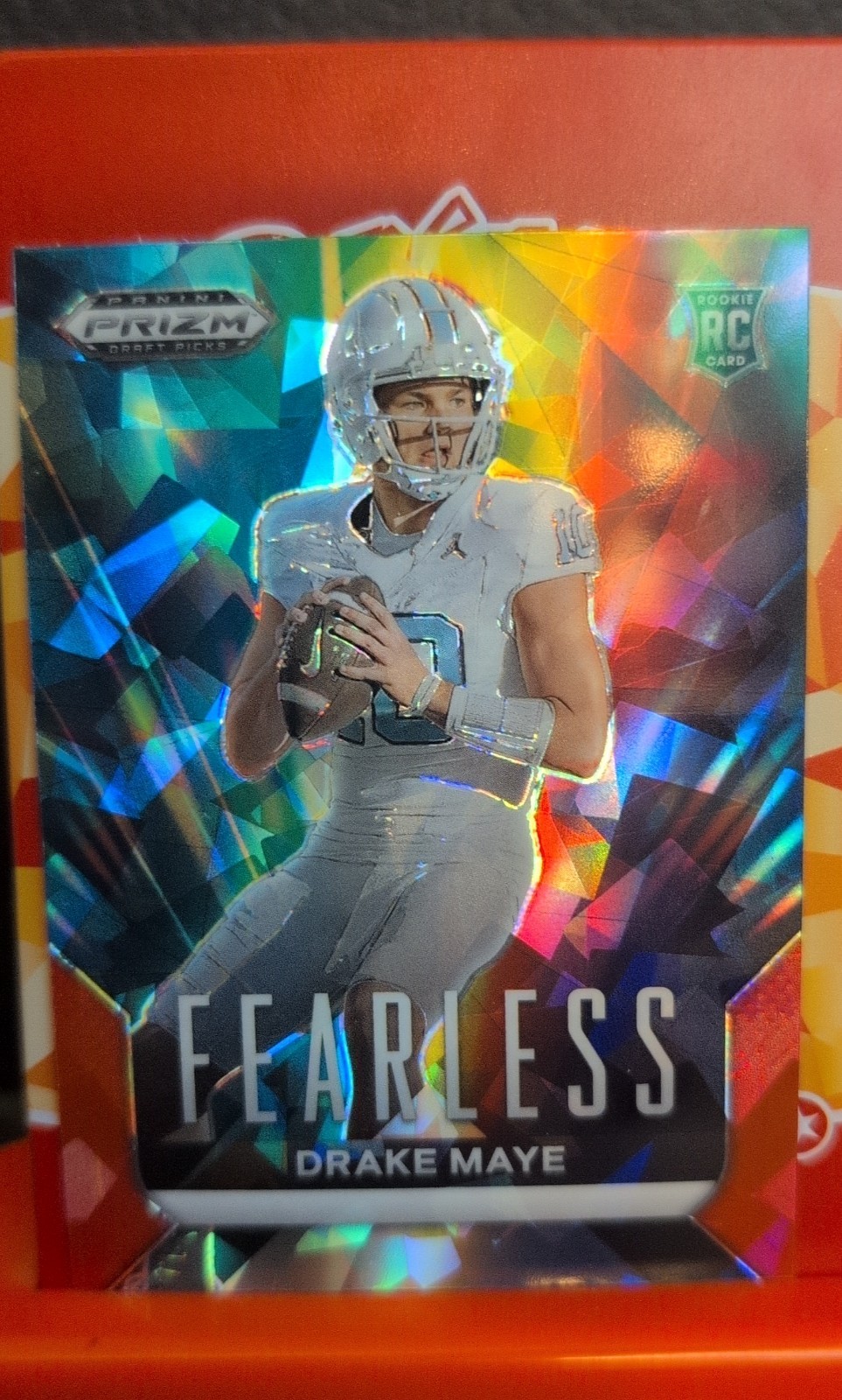 2024 Panini Prizm Draft Picks - Fearless Drake Maye #F-DM Red Ice Prizm (RC)