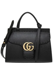 Gucci Gg Marmont Leather Bag Women's Black