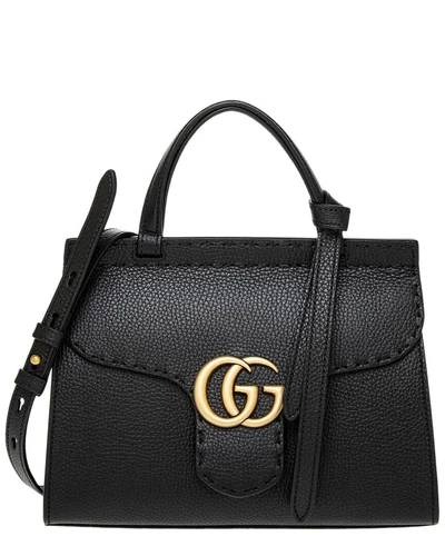 Gucci Gg Marmont Leather Bag Women's Black