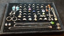 Estate, Sterling 925, Jewelry Lot, Rings, Earrings, Necklaces, Pendants. 274 gr