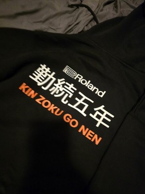Rare Roland ''Kin Zoku Go Nen'' 5-Year Anniversary Hoodie. Medium