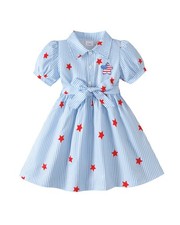 Girls Summer Dresses 3t 4t Baby Toddler Girl Clothes 4th of July Short Sleeve...