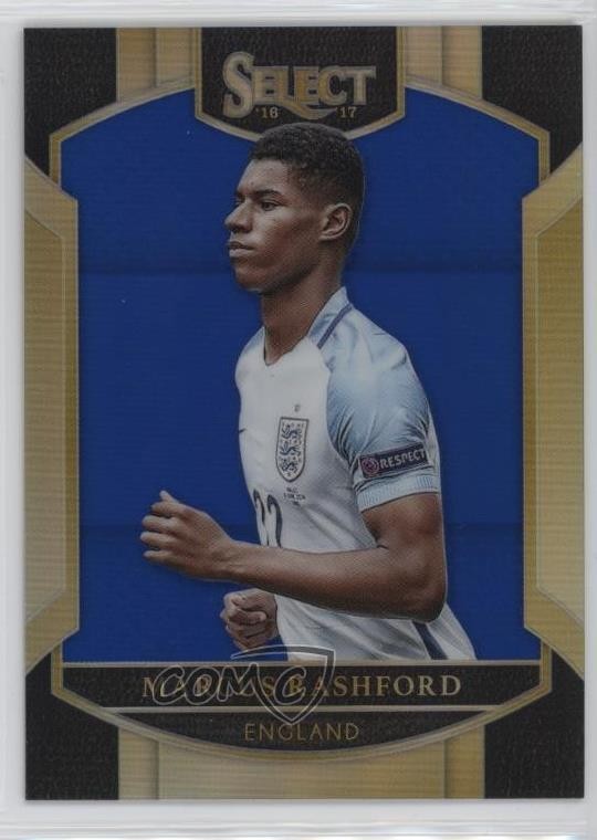 2016 Panini Select Terrace Blue Prizm 101/299 Marcus Rashford #77 Rookie RC 02u4