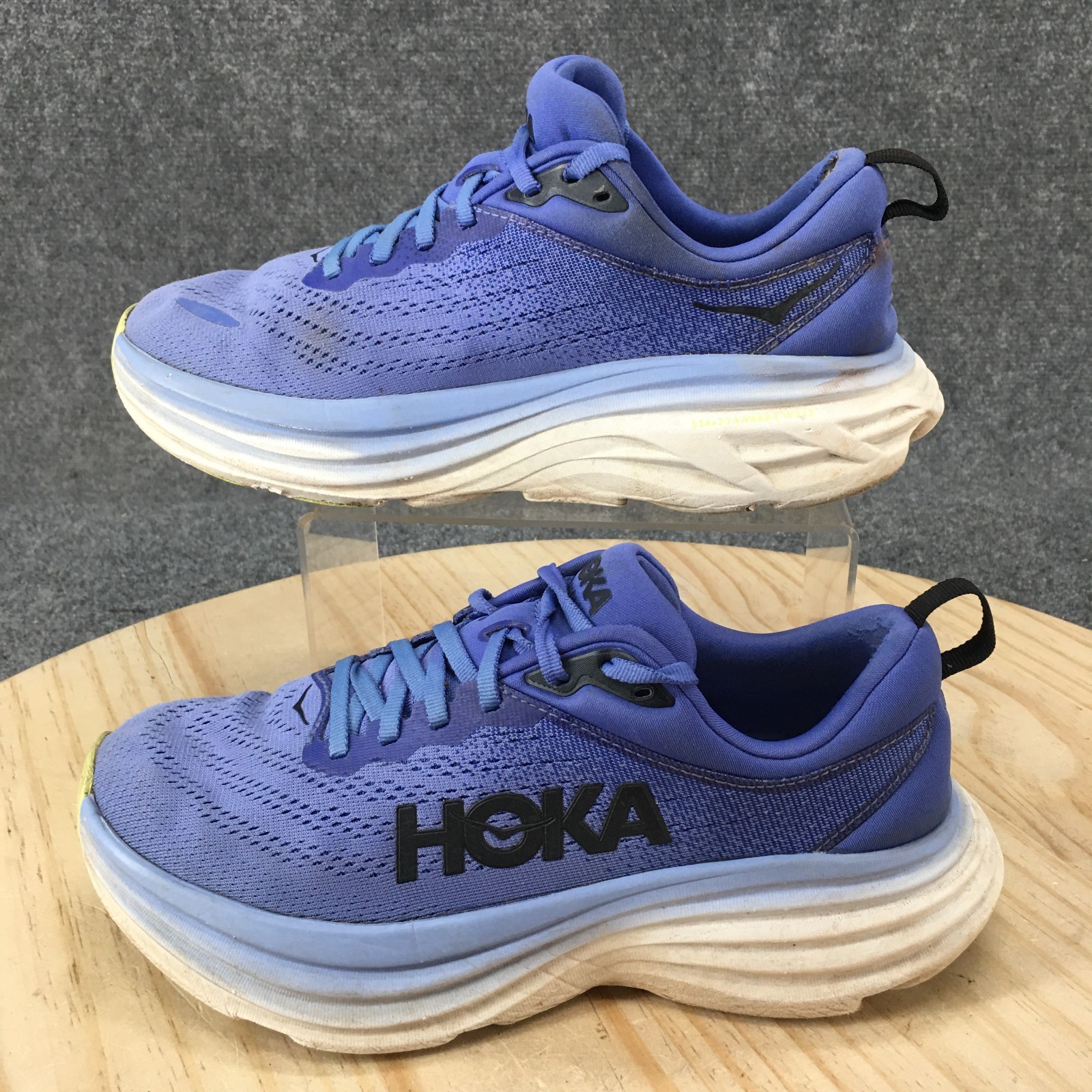 Hoka One Shoes Womens 7.5 B Blue Bondi 8 Running Casual Sneakers Mesh Low Top thumbnail 2