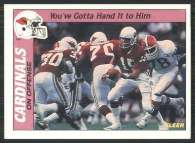 1988 Fleer Team Action #33 You've Gotta Hand It to Him Phoenix Cardinals 2328