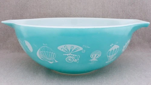 Vintage 1958 Pyrex Balloons 444 Cinderella 4 Quart Mixing Serving Chip Bowl