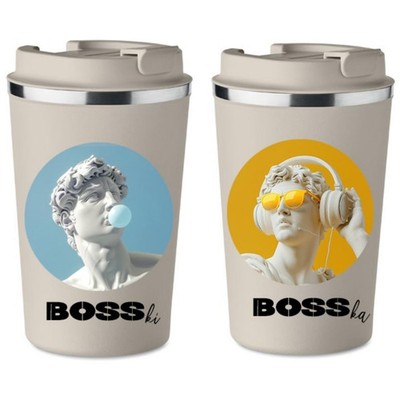 2er Set Premium BOSSKI THERMOBECHER BOSKA Hochzeitsgeschenk 350ml KT_107