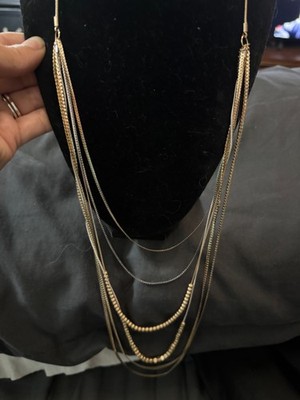 Necklace gold tone C Ect. 1946 multi chain necklace