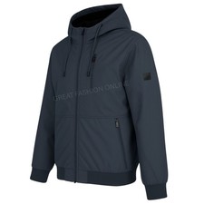 Image of Mens Full Zip Jacket Winter Coat Fleece Hooded Pockets Softshell Rain Coat NEW