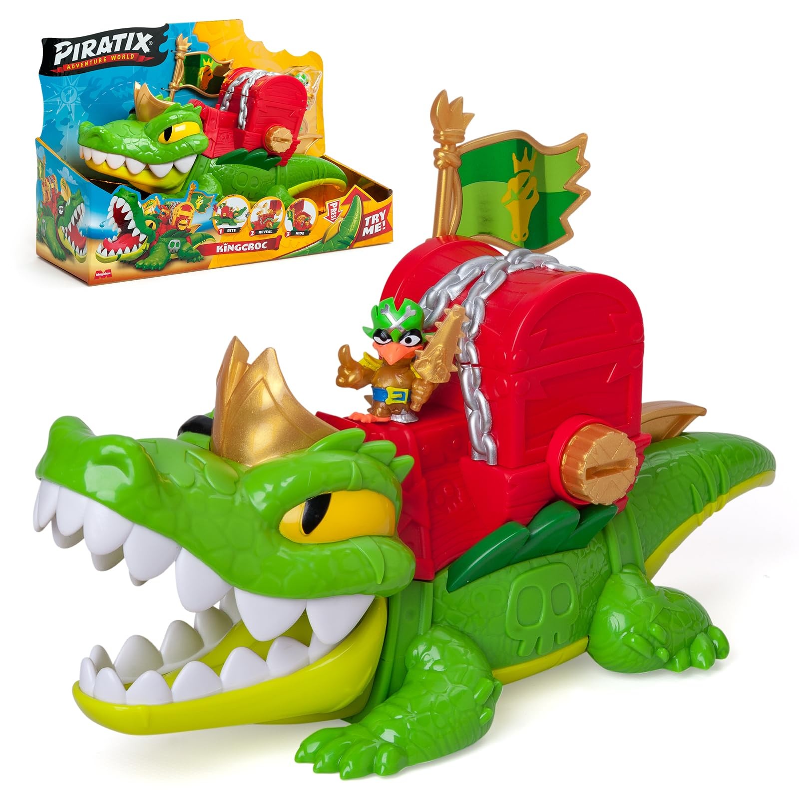 PIRATIX King Croc - Articulated crocodile that captures Piratix and carries a tr