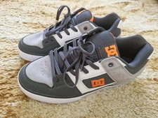 DC Mens Pure Low Top Trainers Grey And Orange Size 10.5