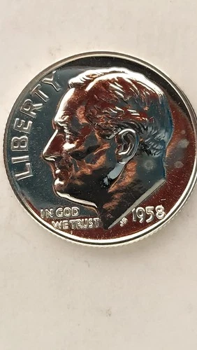 1958 United States Proof Roosevelt Dime