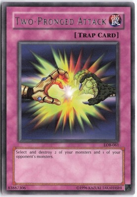 Yugioh - Two-Pronged Attack LOB-061 Unlimited - The Legend of Blue Eyes White Dr