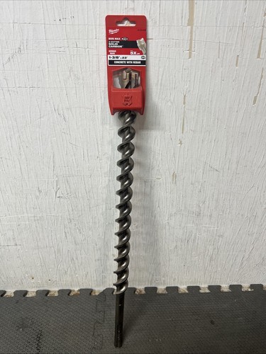 Milwaukee 1-3/8" x 23" SDS Max 4 Cutter Solid Carbide Concrete Bit 48-20-8480 - 第 1/1 張圖片