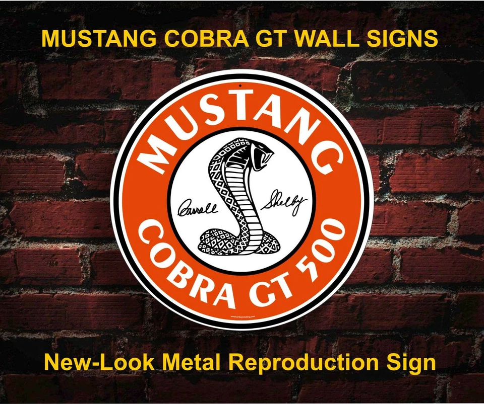 Ford Mustang Shelby Signature Rust-Proof Metal Wall Sign - Personalize it! - Image 3 of 4