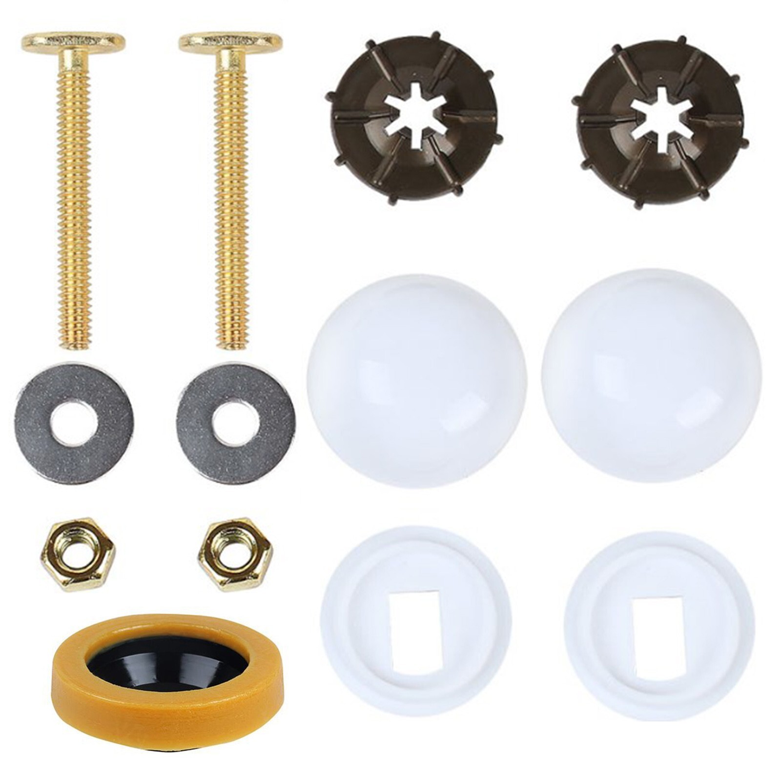 Reliable Toilet Wax Ring Gasket Seal Kit Brass Bolts Included for RVing