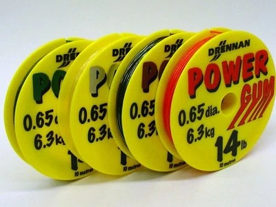 Drennan Power Gum - Feeder Kaugummi 10m Spule Stop Rig Knoten 14lbs - ALLE FARBEN