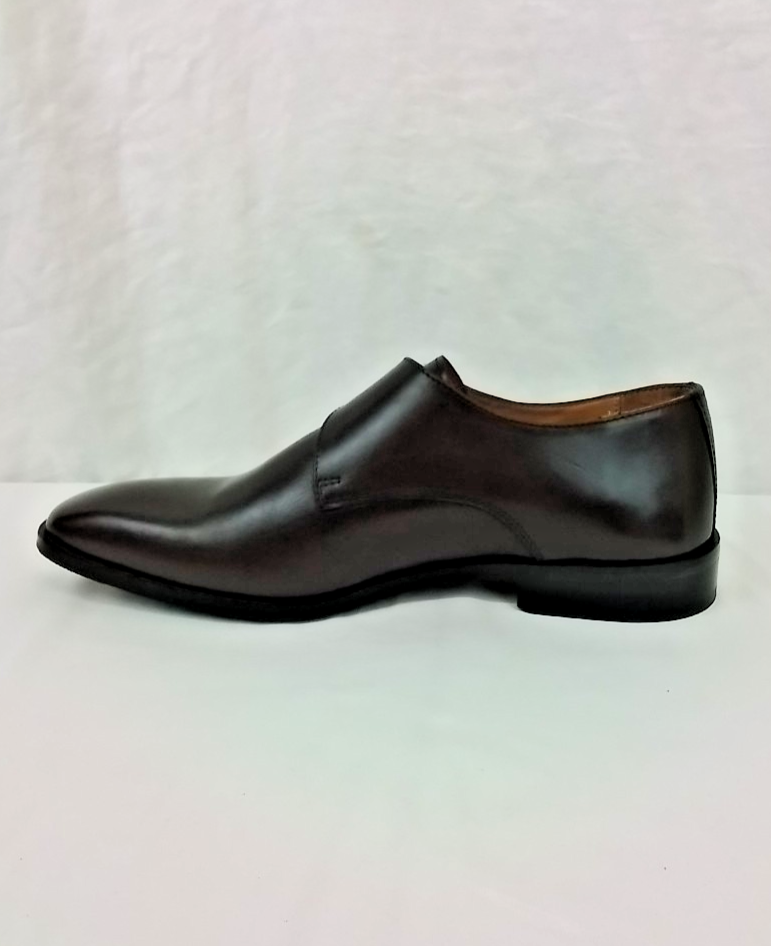 SAOLA Scarpe derby uomo Carlos by Carlos Santana 10 pelle marrone fibbia argento #J3223