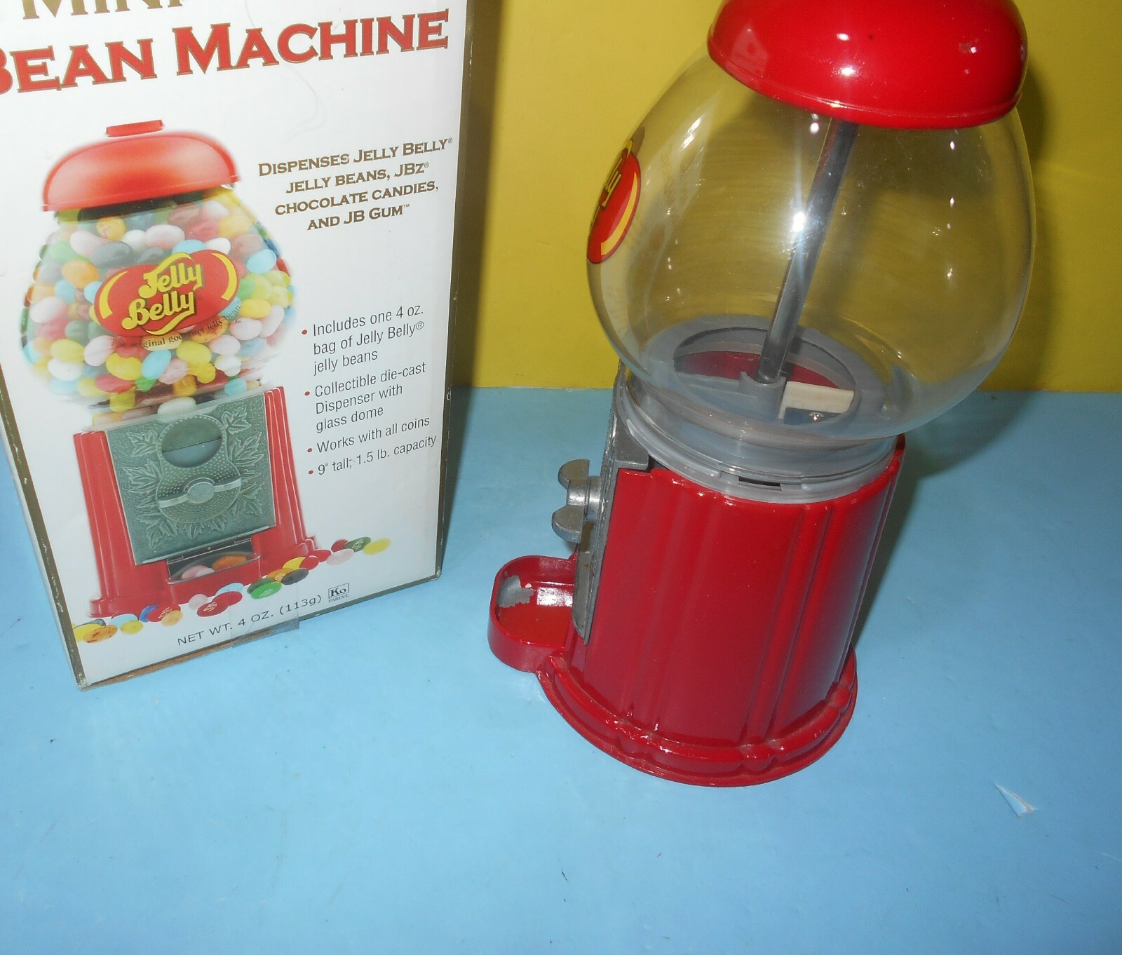 Jelly Belly Mini Bean Machine Candy Dispenser Bank Die Cast Metal w