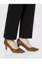 Women's Clarks Illeana Tulip Leopard Print Shoes Size UK 7 D /41