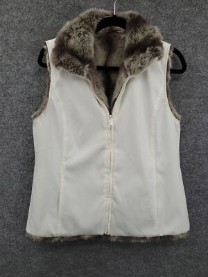 【COGTHEBIGSMOKE】 KRISTEN VEST Kristen Blake Vest Womens Small Reversible Faux Fur Nylon Pockets