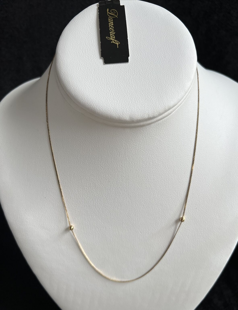 NWT Danecraft 925 Italy Sterling Silver 24k Gold Vermeil Chain Necklace 18
