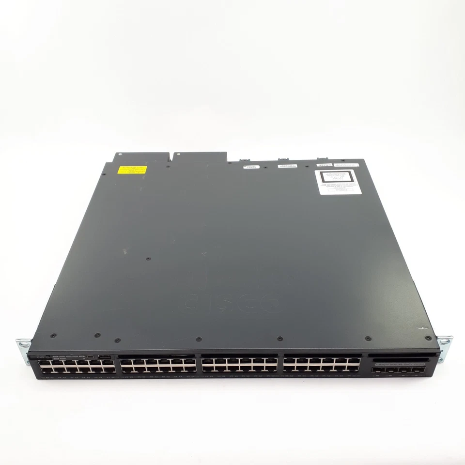 CISCO CATALYST 3650 48 PoE+ 2x10G 10/100/1000 SWITCH WS-C3650-48FWD-S V02 E3440B - Image 3 of 4