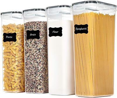 Airtight Food Storage Containers with Lids 4 PCS 2.8L Pasta Containers
