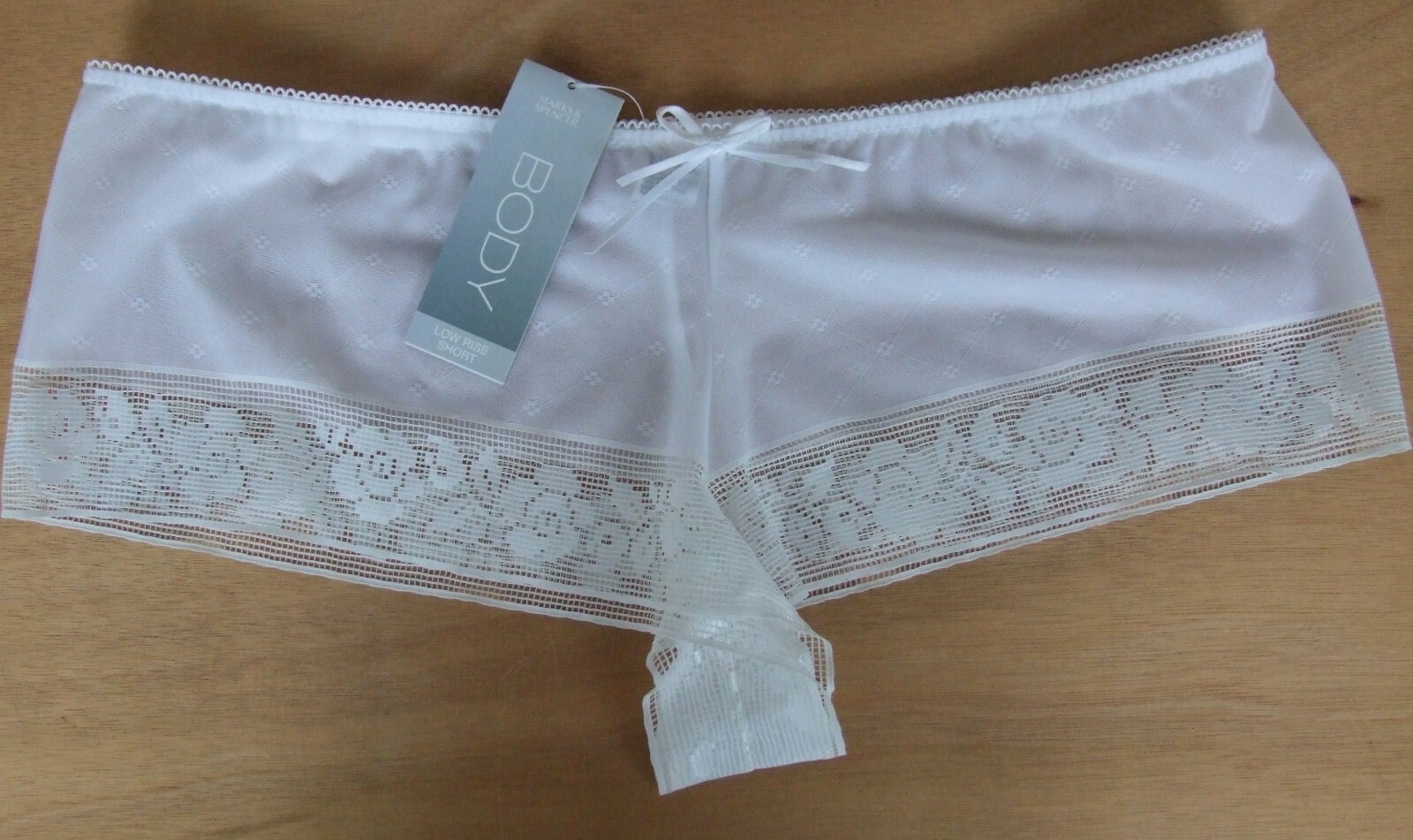 M & S BODY size 14 low rise boy shorts knickers panties briefs White RRP £10 eBay