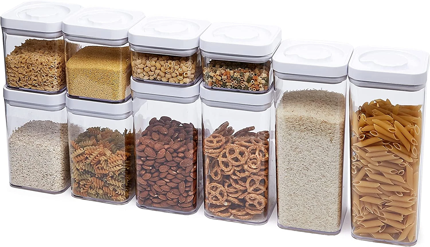 Airtight Food Storage Containers, 10-Piece Clear Plastic Set with Lids
Opens in a new window or tab